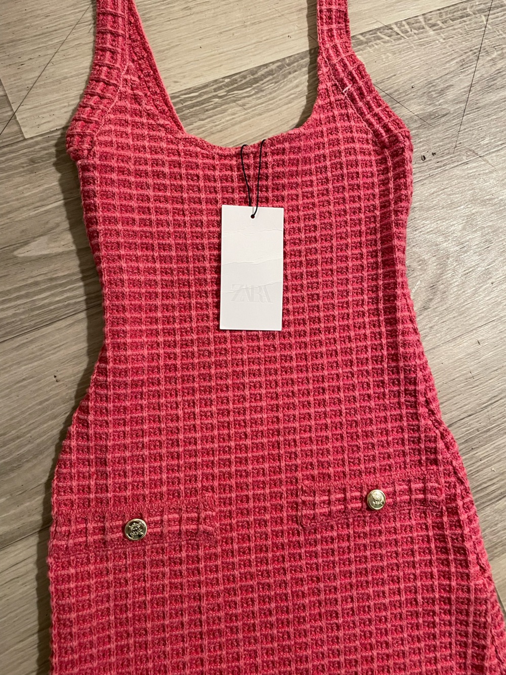 NWT Zara Tweed Tank Mini Dress - Picture 5 of 7